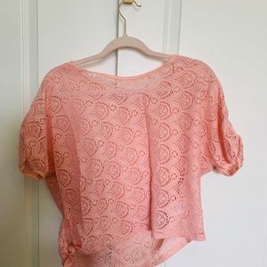 Lace Pink Blouse Top Fancy and Cute
